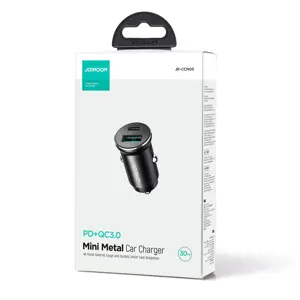 Automobilinis įkroviklis Joyroom CCN05 USB-C/USB-A 30W juodas