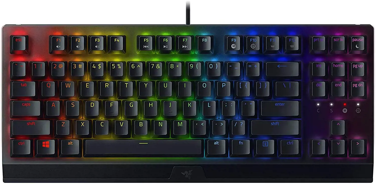 RAZER BlackWidow V3 Tenkeyless Green Switch - JAV išdėstymo klaviatūra