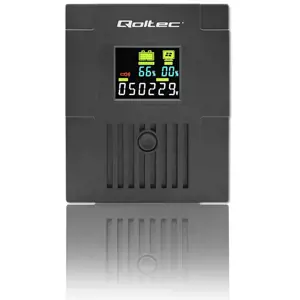 QOLTEC 53770 Nepertraukiamo maitinimo šaltinis "Line Interactive Monolith" 1500VA 900W LCD USB