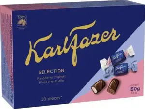 Šokoladinių saldainių asorti  KARL FAZER, 150g