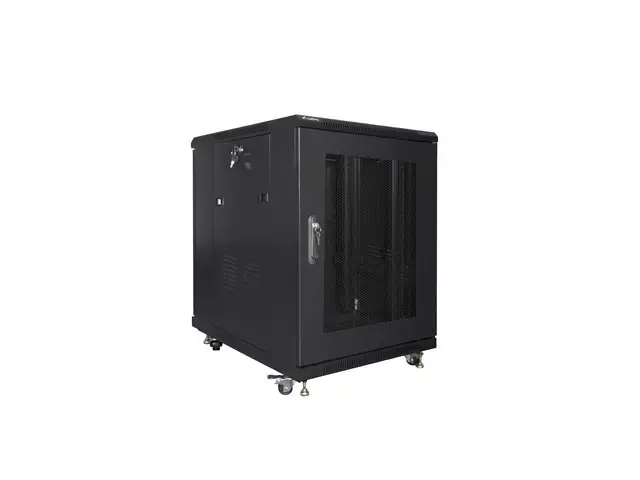 LANBERG laisvai pastatoma 19 colių spinta 15U 600x800 su tinklinėmis durelėmis, plokščia pakuotė, juoda