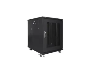 LANBERG laisvai pastatoma 19 colių spinta 15U 600x800 su tinklinėmis durelėmis, plokščia pakuotė, juoda