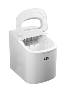 Nešiojamas ledo kubelių gaminimo įrenginys LIN ICE PRO-W12 baltas