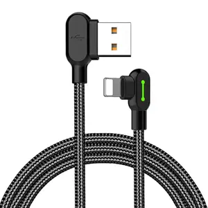 USB ir "Lightning" kabelis, "Mcdodo CA-4673", kampinis, 1,8 m (juodas)