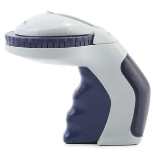 DYMO Omega Embossing Label Maker | Small Label Maker with Turn-Click Wheel and Ergonomic Design | For HomeDIY & Crafting (£/€ÄÖ & Ü), Direct thermal, Blue