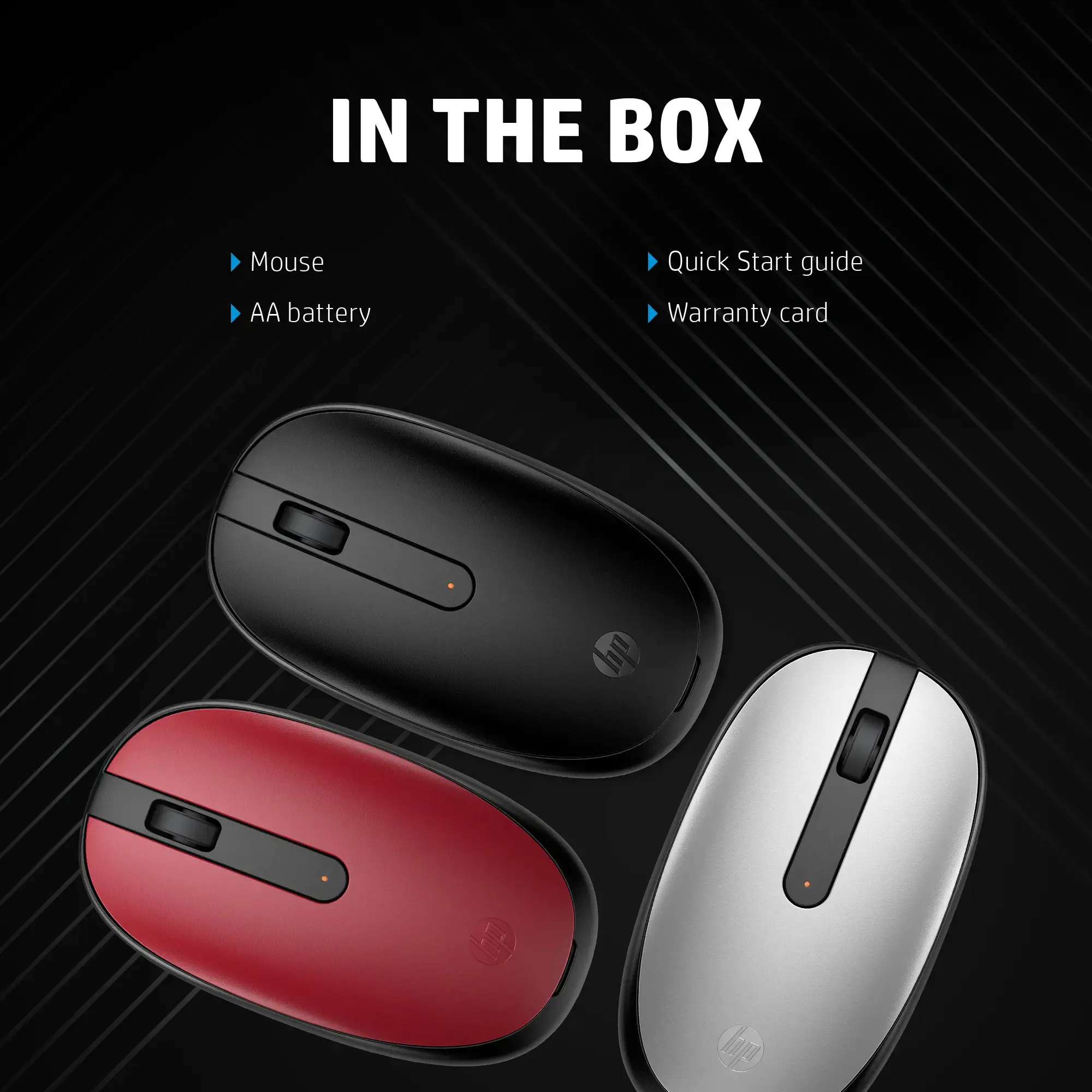 HP 240 Pike Silver Bluetooth Mouse, Ambidextrous, Optical, Bluetooth, 1600 DPI, Silver