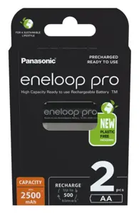 Panasonic Eneloop Pro AA 2500mAh rechargeable - 2 pcs