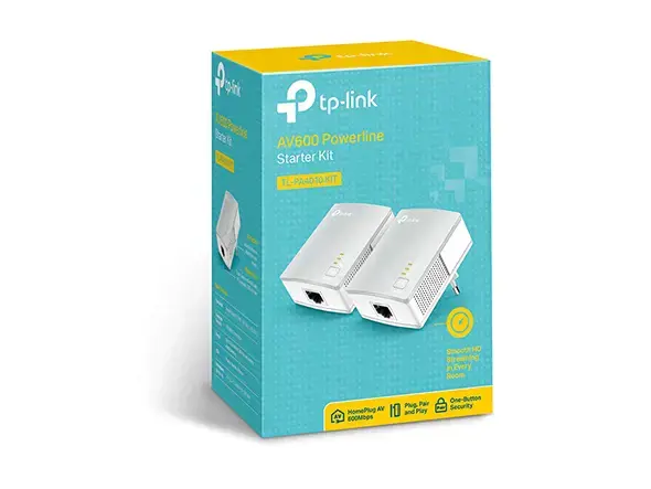 TP-Link TL-PA4010KIT, 600 Mbps, IEEE 802.3, IEEE 802.3u, Fast Ethernet, 10 100 Mbps, 10BASE-T, 100BASE-TX, HomePlug AV