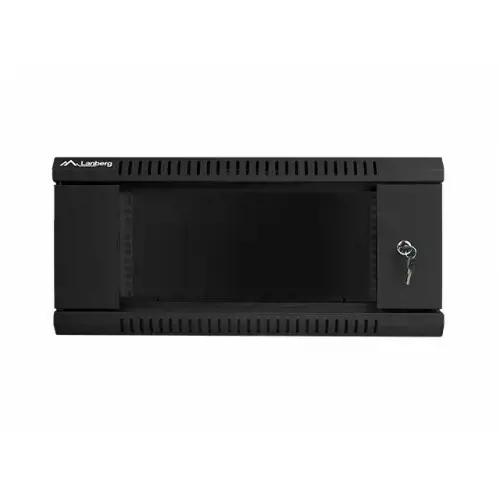 LANBERG WF01-6404-10B "Lanberg" sieninė spinta 19 išardoma plokščia pakuotė 4U/600x450 mm, juoda