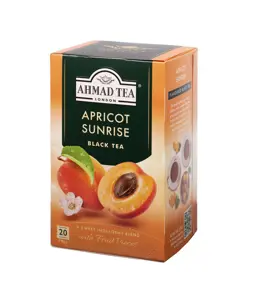 Arbata AHMAD ALU APRICOT, 20 vokelių su siūlu po 2 g