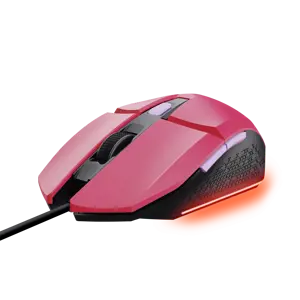 "Trust GXT 109P FELOX", dvipusis, USB Type-A, 6400 DPI, rožinis