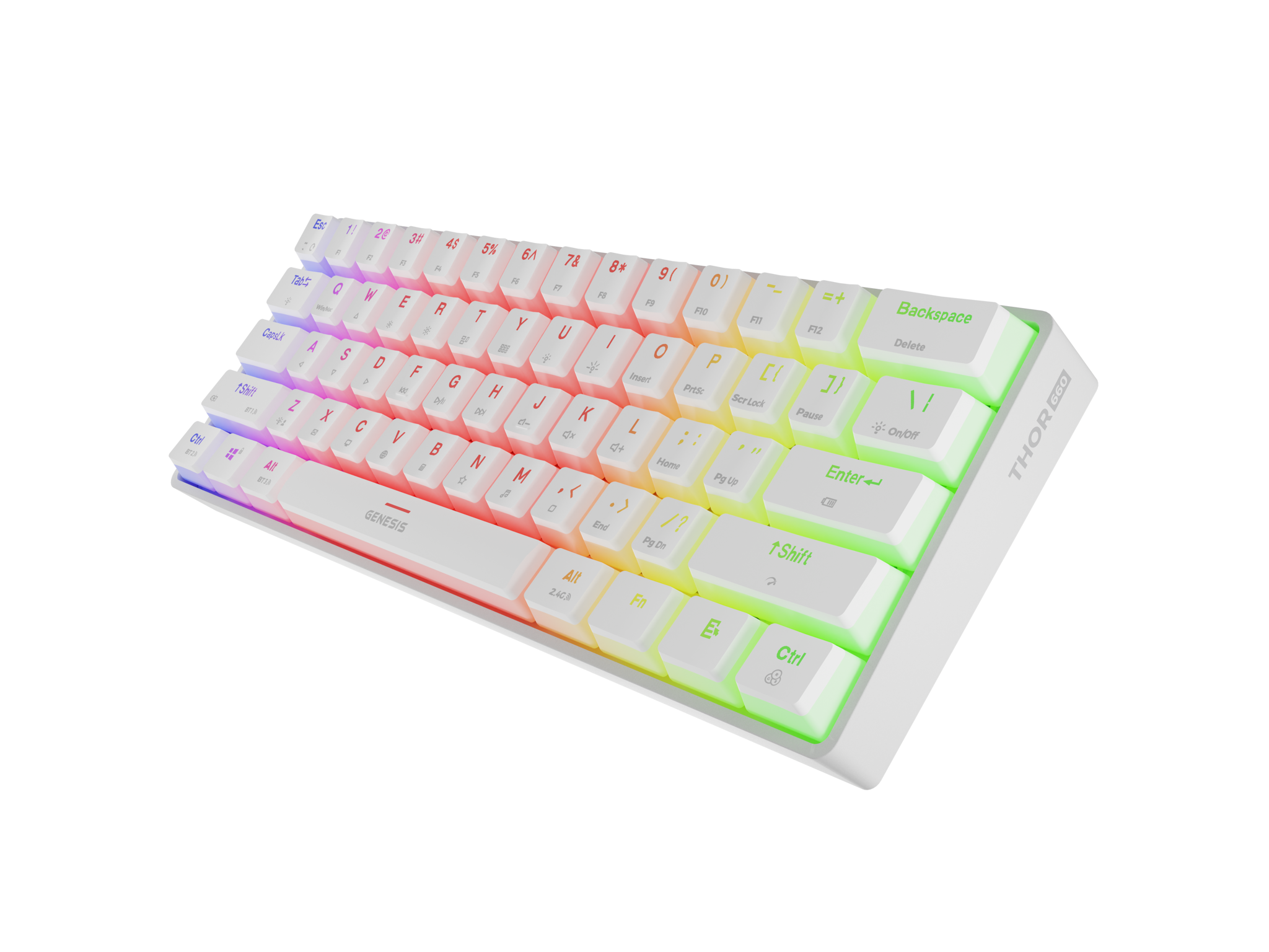 Genesis | THOR 660 G2 | Gaming keyboard | Wireless/Wired | US | White | 2.4 GHz, Bluetooth, USB | Tactile