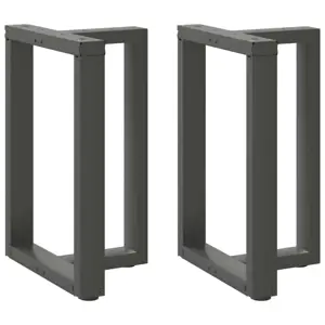 Valgomojo stalo kojos, 2 vnt., antracito spalvos, 60x35x(72-73) cm, plienas