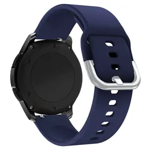 Silikoninis dirželis TYS smartwatch juosta universali 22 mm tamsiai mėlyna