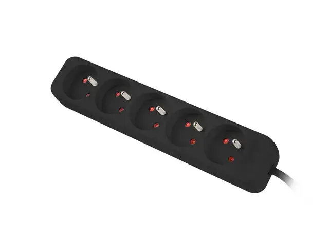 LANBERG PS0-05E-0150-BK Lanberg 1,5 m juodas 5X 230 V žibinto išplėstinis PL. KABELIS IŠ VISIŠKAI VARINIO