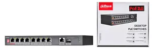 NET SWITCH 10PORT 8POE/PFS3110-8ET1GT1GF-96 DAHUA