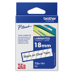 Brother TZE-141, Black on transparent, TZe, Direct thermal, Philippines, Brother, pour P-Touch PT-1230, 18, 1830, 1880, 2030, 2100, 2110, 2430, 2730, 9700, 9800, E300, H300