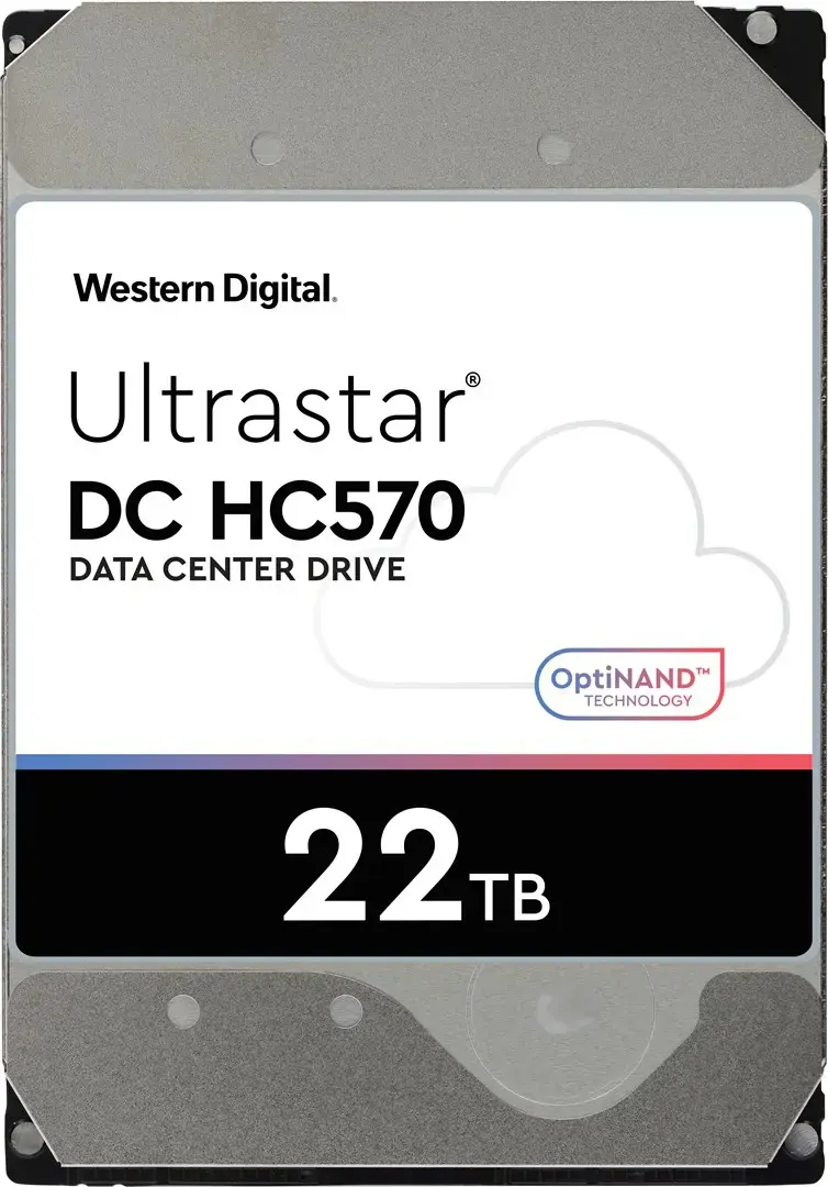 WESTERN DIGITAL Ultrastar DC HC570 3,5 colių 26,1MM 22000GB 512MB 7200RPM SATA ULTRA 512E SE NP3