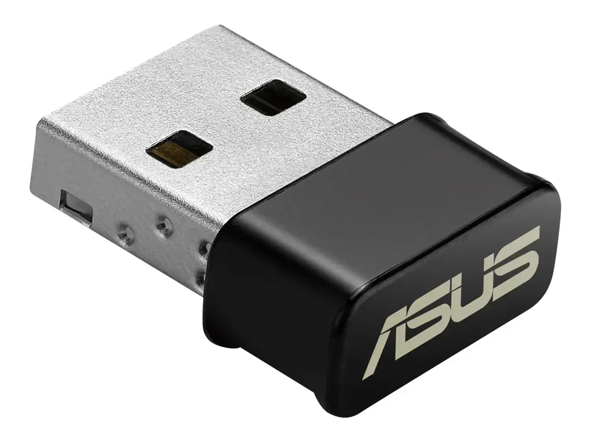 ASUS USB-AC53 Nano, belaidis, USB, WLAN, "Wi-Fi 5" (802.11ac), 867 Mbps, juodas, nerūdijantis plienas