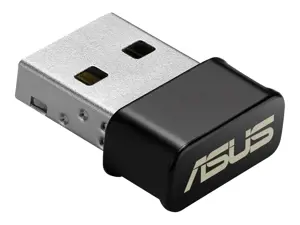 ASUS USB-AC53 Nano, belaidis, USB, WLAN, "Wi-Fi 5" (802.11ac), 867 Mbps, juodas, nerūdijantis plienas