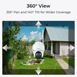 Reolink Argus Series B430 - 5MP Outdoor Wi-Fi Camera, Pan & Tilt, Person/Vehicle/Animal Detection, Color Night Vision, IP security camera, Indoor & outdoor, Wireless, Ceiling, White, Dome