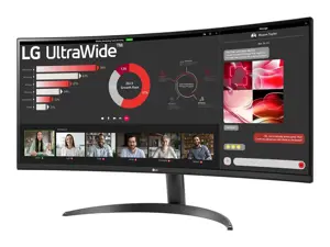 LCD Monitor LG 34" Curved/21 : 9 Panel VA 3440x1440 21:9 100 Hz 5 ms Tilt 34WR50QK-B