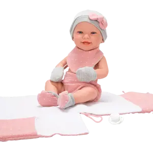 Arias lėlytė Zoe, mergaitė su rožiniu pleduku, 42 cm