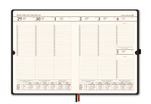 Kalendorius AMBASSADOR BLACK EDITION 2026, PU, A4, mėlyna (Baltic)