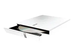 ASUS SDRW-08D2S-U Lite, baltos spalvos, dėklas, horizontalus, stalinis / nešiojamasis kompiuteris, DVD±R/RW, USB 2.0