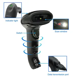 QOLTEC 50868 Brūkšninių kodų skaitytuvas 1D 2D juodas