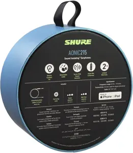 Shure AONIC 215 - in-ear headphones with single transducer and 3.5mm cable (white)