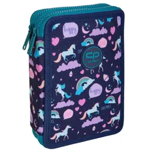 Forminis dviejų skyrių penalas su priedais CoolPack Jumper XL Happy Unicorn