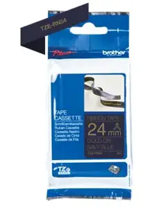 Brother TZE-RN54, Gold on navy, TZe, Black, Thermal transfer, China, 5 year(s)