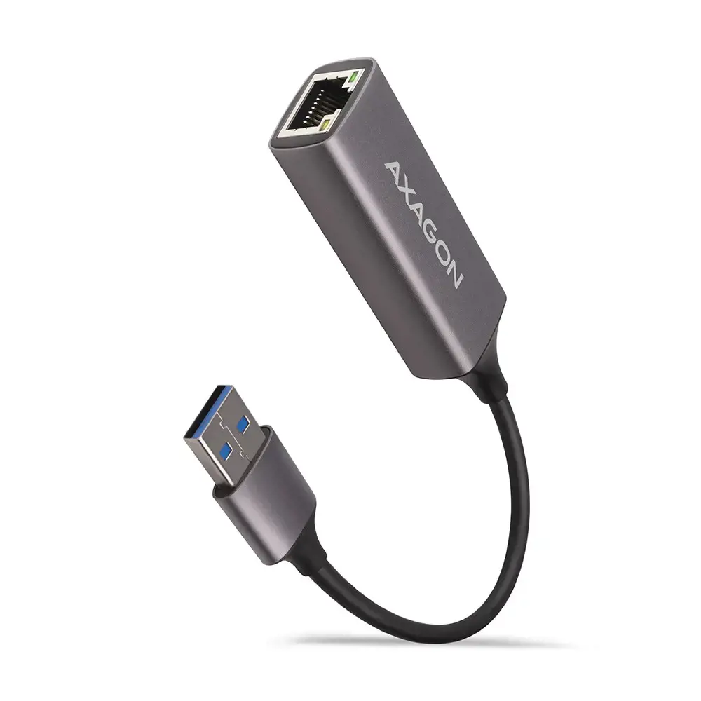 AXAGON ADE-TR A tipo USB 3.2 Gen 1 - Gigabit Ethernet 10/100/1000 adapteris, metalinis, titano pilkos spalvos