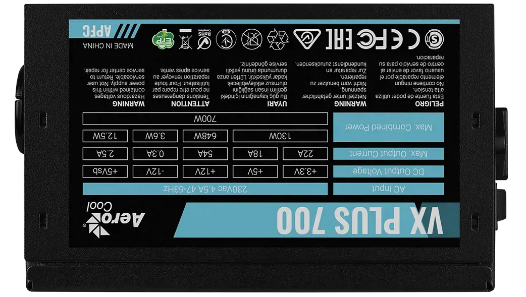 Maitinimo blokas AEROCOOL AEROPGSVX-700PLUS-80, 700 W