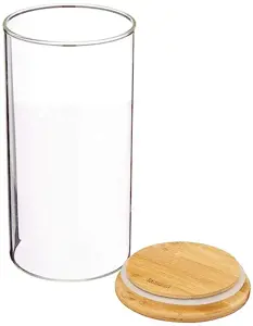 Indas biriems produktams, stiklas/bambukas, 1,2 l, D 10 cm, H 20 cm, vnt