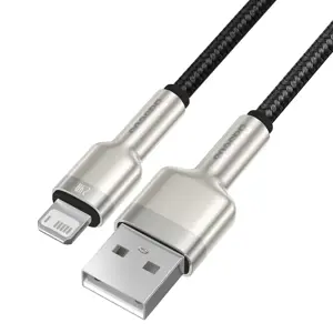 Baseus Cafule Series Metal Data Cable USB - Lightning 2.4A 0,25 m black (CALJK-01)