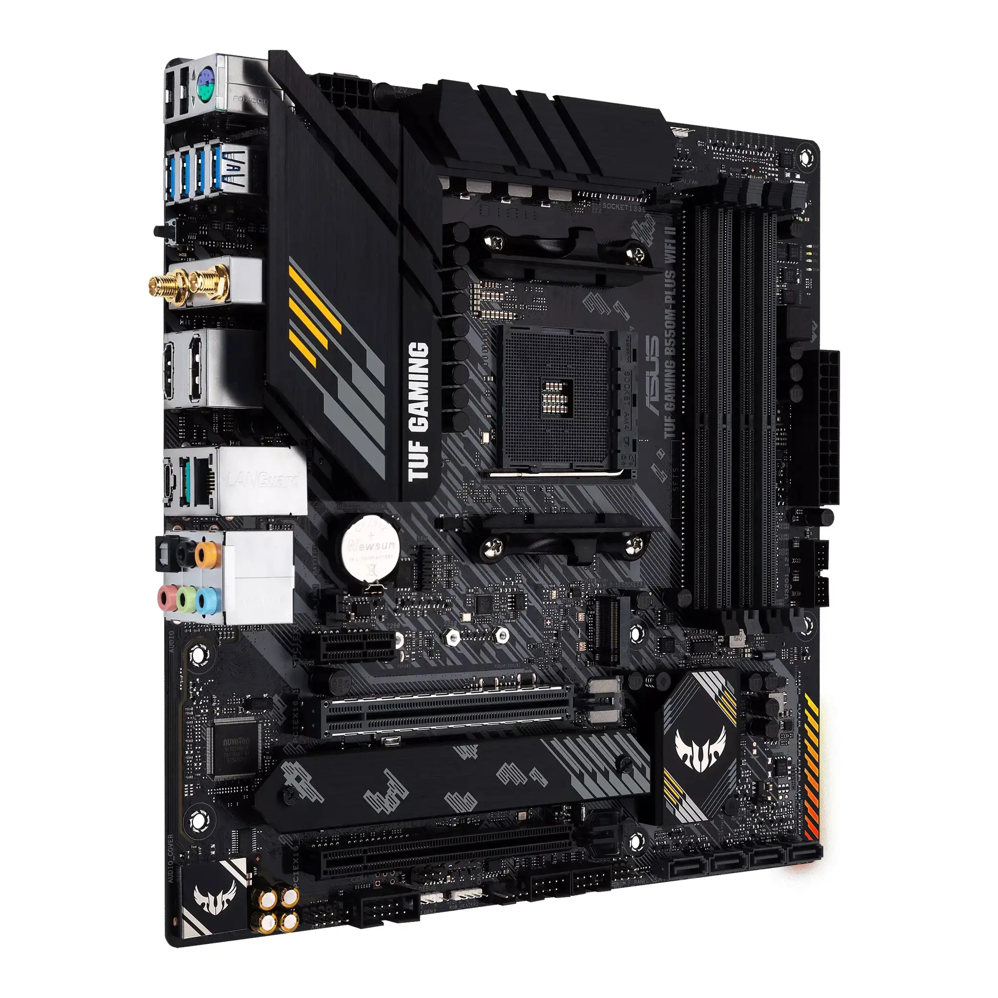 ASUS TUF GAMING B550M-PLUS WIFI II, AMD, "Socket AM4", "AMD Ryzen™ 3", "AMD Ryzen™ 5", "AMD Ryzen™ 7", 3 kartos "AMD Ryzen™ 9", 5 kartos "AMD Ryzen 9", "Socket AM4", DDR4-SDRAM, 128 GB