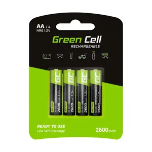 GREENCELL GR01 Žaliasis elementas 4x akumuliatorius AA HR6 2600mAh