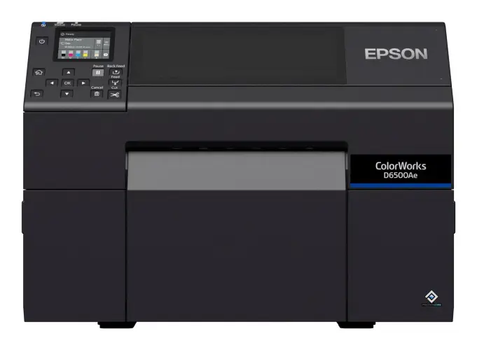 Epson ColorWorks D6500Ae, Thermal transfer, 1200 x 1200 DPI, 85 mm/sec, Colour, Wired, Black