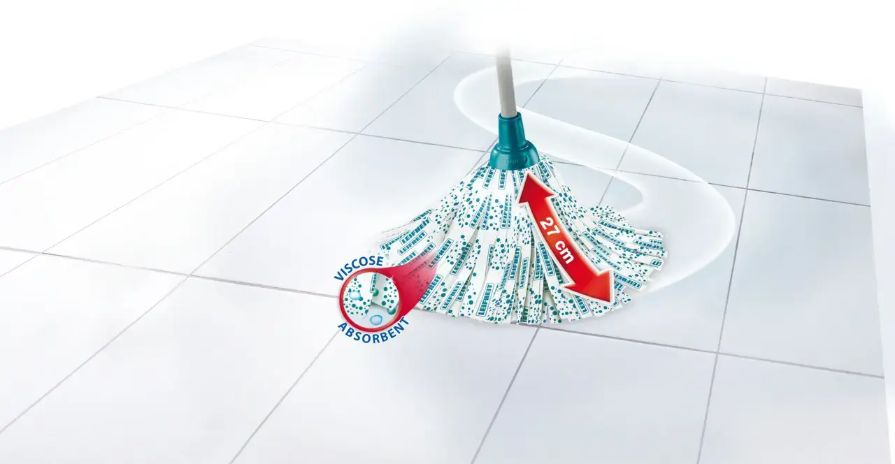 Leifheit 56792 mop Metal, Plastic, Viscose Turquoise, White