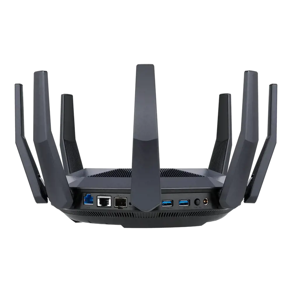 ASUS RT-AX89X AX6000 AiMesh, "Wi-Fi 6" (802.11ax), dviejų dažnių (2,4 GHz / 5 GHz), Ethernet LAN, 3G, juodas, stalinis maršrutizatorius