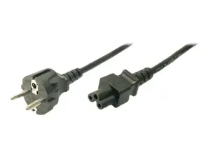 "LogiLink®" maitinimo laidas, apsauginis kištukas vyriškas - IEC C5 moteriškas, 1,80 m, juodas ACC 1,8 m