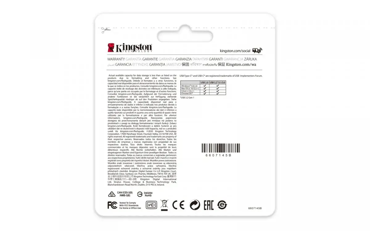 KINGSTON 64 GB USB-C 3.2 Gen 1 "DataTraveler 70