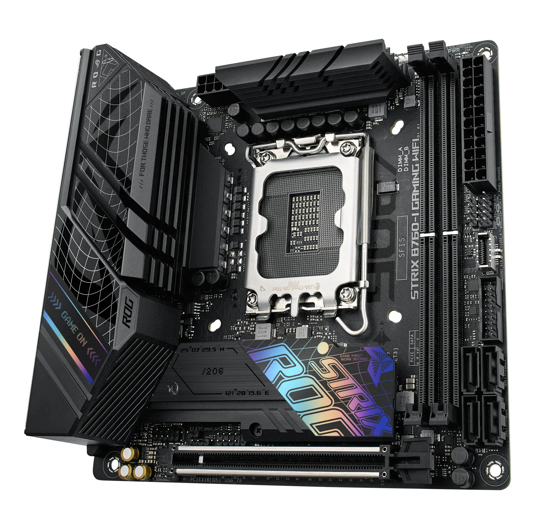 ASUS ROG STRIX B760-I GAMING WIFI, "Intel", LGA 1700, "Intel® Celeron®", "Intel® Core™ i3", "Intel® Core™ i5", "Intel® Core™ i7", "Intel® Core™ i9",..., LGA 1700, DDR5-SDRAM, 64 GB