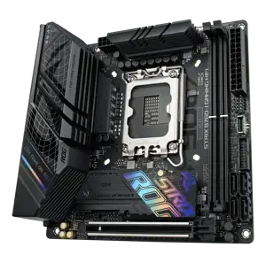 ASUS ROG STRIX B760-I GAMING WIFI, "Intel", LGA 1700, "Intel® Celeron®", "Intel® Core™ i3", "Intel® Core™ i5", "Intel® Core™ i7", "Intel® Core™ i9",..., LGA 1700, DDR5-SDRAM, 64 GB