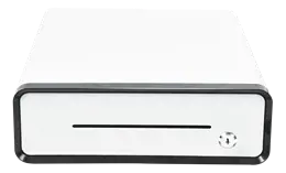 Pinigų stalčius DELTACO, plieninis, 330x408x102mm, baltas/juodas / POS-326
