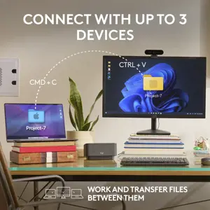 "Logitech MX Anywhere 3S", dešinioji ranka, lazerinis, RF belaidis + "Bluetooth", 8000 DPI, pilkas, baltas