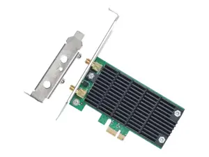 "TP-Link AC1200" belaidis dviejų juostų "PCI Express" belaidžio ryšio adapteris, vidinis, belaidis, "PCI Express", WLAN, 867 Mbps, juodas, žalias