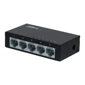 Switch DAHUA SF1005-EUR Switch type Unmanaged Switch layer L2 Form factor Desktop/Wall-Mounting 5xR…